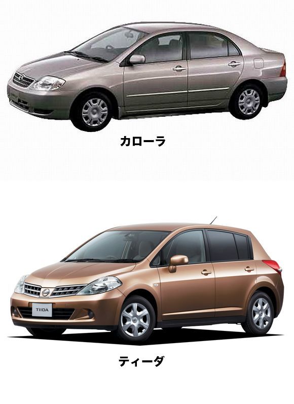 乗用車中型　～車両重量1.5トン以下～　（カローラ・ティーダ他）